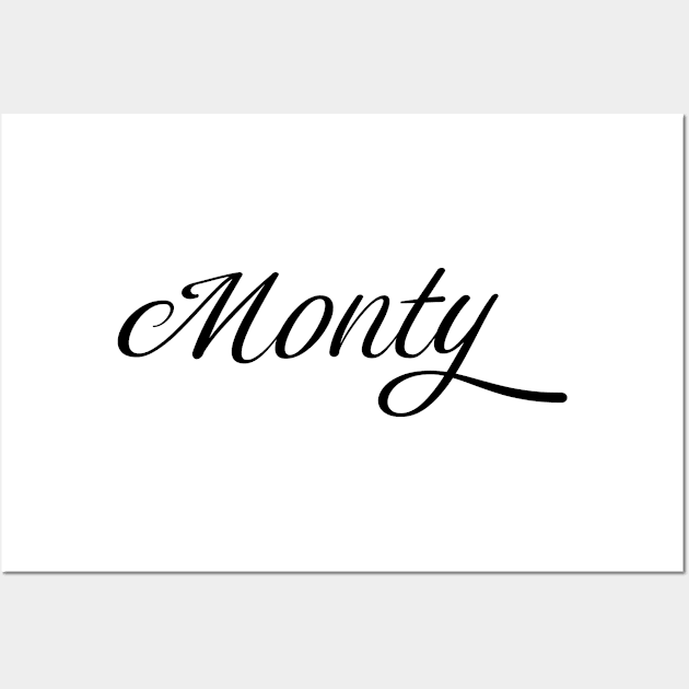 Name Monty Wall Art by gulden